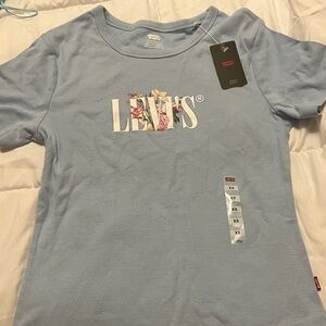 Levi's Sky Blue Floral Logo Tee